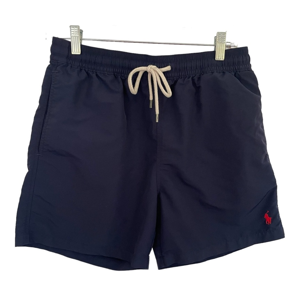 Men’s POLO by Ralph Lauren Swim Trunks in Navy 5” inseam, 3 pockets - Medium